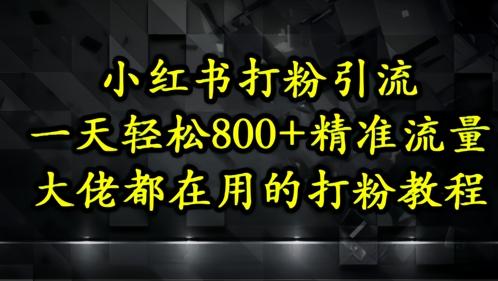 小红书打粉引流，一天轻松500+精准流量，大佬都在用的打粉教程-七哥资源网 - 全网最全创业项目资源