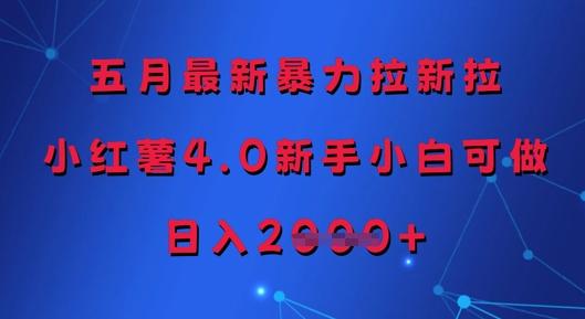 五月最新暴力拉新拉，小红薯4.0新手小白可做，日入多张-七哥资源网 - 全网最全创业项目资源