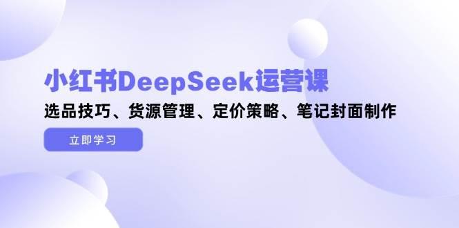 （14748期）小红书DeepSeek运营课，选品技巧、货源管理、定价策略、笔记封面制作-七哥资源网 - 全网最全创业项目资源